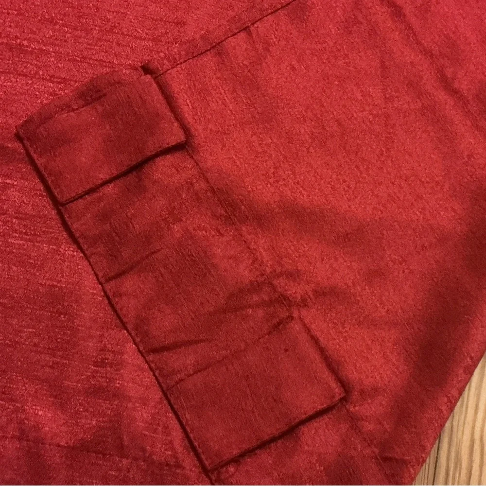 Bundle of 4 Crimson Red Curtain Panels